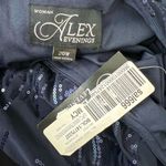 Alex Evenings Navy Chiffon Dress w/Sequin Embellished Overlay Size 20W New w/Tag Photo 5