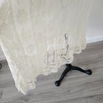 Dress V Neck Spaghetti Strap Sleeveless High Waist Bohemian Wedding Lace Dress Size M Photo 5