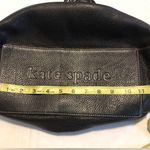 Kate Spade Drawstring Hobo Bag Black Pebbled Leather White Stitching Photo 6