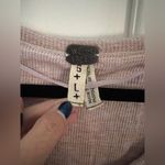 Free People  L We The Free Coastline Pale Pink Thermal Henley Peplum NWOT Photo 8