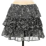 Walter Baker  Tiered Ruffle Black Brown Starburst Print Mira Mini Skirt Size 6 S Photo 1