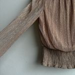 Joie ✨$5/$25  Metallic Lurex Gold Glitter Romantic Feminine Blouse Size Medium Photo 2