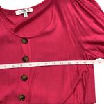 Q and A Women’s Barbie Pink Mid Sleeve Top With Front Tie Size Medium NWT Photo 4