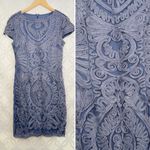 JS Collections SOUTACHE Ribbon Lace Mesh Stretch Sheath Dress Size 10 Photo 2