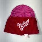 PINK - Victoria's Secret Victoria’s Secret Knit Logo Colorblock Beanie Hat Photo 3