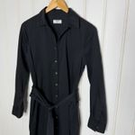 UNTUCKIT Angelina Black Button Front Belted Shirt Dress Long Sleeve Women Size 6 Photo 3