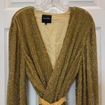 Retrofete Gabrielle Sequin Robe Dress in Gold Size Medium Photo 4