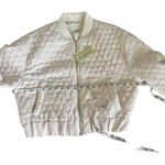 NEW BLANKNYC Women’s Luxury Clothing Bomber Jacket Size S White Photo 8