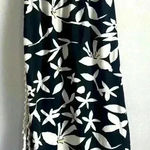 Luukse Tropical‎ Hawaiian Maxi Open Side Tassels Skirt Size Large Black Photo 0
