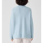 Eileen Fisher NWT Turtle Neck Box Sweater in Dolphin Blue Medium Photo 9