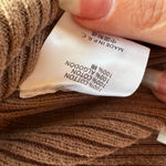 Brandy Melville  Brown Ribbed Zip-Up Hoodie Photo 2