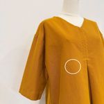 COS A-Line Pleated Blouse Top in Orange Lagenlook Relaxed Minimalist Office Work Photo 2