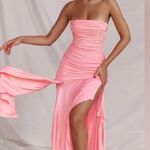 House Of CB  'Ivana' Apricot Gathered Asymmetric Dress NWOT‎ size S Photo 0