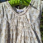 Joshi ivory cotton dress with Tan Paisley Print S Photo 1
