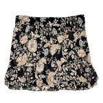 Sézane Carolina Mini Skirt, Black/Floral Print, FR46/US14 Photo 3