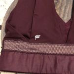 Fabletics Valetta medium support Sports bra plunge V-neck 14” burgundy Medium Photo 4