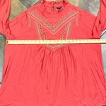 Torrid Washable Crinkle Gauze Relaxed Embroidered Blouse Baked Apple 2 2X 18-20 Photo 4