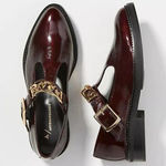 Anthropologie NEW Darla T-Strap Mary Jane Flats Loafers Sz 39 Photo 0