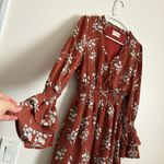 Love Riche  Women's Boutique A Line Dress Size Small Burnt Orange Floral Photo 3