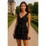 Love Shack Fancy  Federica Mini Dress Romantic Glam Coquette Quiet Luxury Blac Lace Photo 1