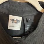 Harley‎ Davidson Women's 2016 Biker Shirt Snap Down Shirt Sleeve Black Size XL Photo 2