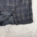 Alberta Ferretti Tweed Skirt Plaid Wool Blend Career Pencil Black Sz 8 Designer Photo 6