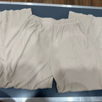 Cream Pleated Lounge Pants Tan Size M Photo 2