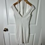 Revolve Rumer White Ribbed Sorrento Halter Neck Tie Stretch Mini Dress S NEW Photo 5
