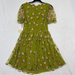Unique Vintage NWT Smak Parlour Medium 6-8 Avocado Strawberry Print Flare Dress Photo 10