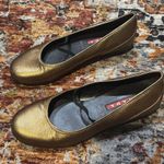  Bronze Leather Elastic Band Flat Shoes Prada Size 35 Photo 1