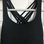 Lululemon black gold stripe cross cross built in bra tank top women’s size 8 Photo 3