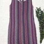 Armani Exchange  Size 2 Red Multicolor Retro Sleeveless Shift Dress Photo 0