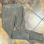 Elie Tahari  Gray Skinny Suede Pants Medium Photo 1