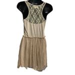 Anthropologie A’Reve Tulle Beige/Tan Sleeveless Dress Size Small Photo 1