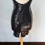 Glenrob LTD Vintage Black Sequin Sleeveless Backless Bodycon Dress Photo 6