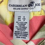 Caribbean Joe Island Supply Co Size Small Shirt Sleeve V-Neck Floral Hawaiian Photo 8