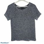 Lucky Brand  Sz S Sweater Chunky Knit Short Sleeve Scoop Neck Blue Marled Women’s Photo 0