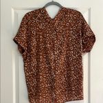 Karlie Brown and Cream Relaxed Notched Collar Blouse Photo 5