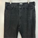 Good American  Straight Leg Black Jeans w/ Side Anlke Slit  Size 18 Photo 2