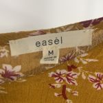 easel  Floral Mustard Yellow Ruffle Blouse Size M Photo 1