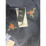 Cider  Women's Navy Blue Corduroy Floral Embroidered Long Sleeve Mini Dress 1XL‎ Photo 4