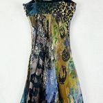 Alberto Makali Vintage  Silk Babydoll Bubble Hem Dress Size 4 Y2K Fairy Forest Photo 1