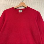 Vintage LL Bean Womens Large Red Lambswool Classic Crewneck Knit Sweater Preppy Photo 4