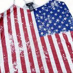 Forever 21  Womens Top Medium Gray Stars Stripes USA Tank Cami Americana Summer Photo 3