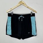 Nike  Dri Fit Shorts Women's‎ Medium Black Blue Running Athletic Gym Training Photo 0