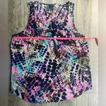 Torrid Semi-Sheer Purple Blue Tan Patterned Print Tank with Pocket Size 2 Spring Photo 3