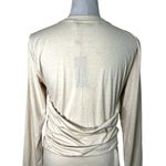 VERO MODA Nelly Top Blouse Ruched Knit Material Long Sleeve Beige Women's XL NWT Photo 5