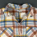 Croft & Barrow ‎ Womens Medium Flannel Shirt Button Up Plaid Long Sleeve Top NWT Photo 2