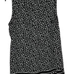 Talbots  Womens Tank Top Smocked Neck Pop Over Leaves Print Pullover‎ Black Small Photo 0