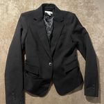 H&M  Blazer Womens 6 Black One Button Jacket Office Career Casual Minimalist Photo 0
